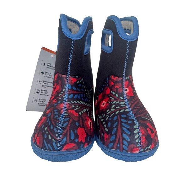 Bogs Boots Waterproof Fuzzy Lined Flower Pattern Toddler Girls Size 8 NWT - Picture 4 of 9